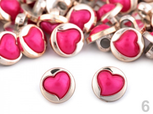 Knoflík velikost 18" srdce