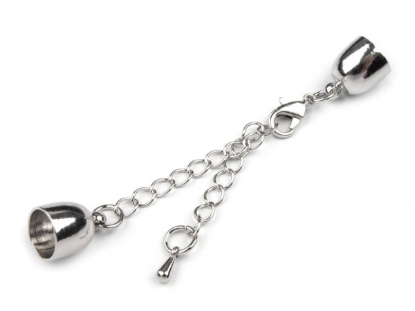 Karabinka s prodlužovacím řetízkem a koncovkami Ø8 mm