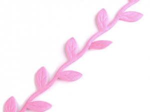 Saténový prýmek šíře 25 mm listy