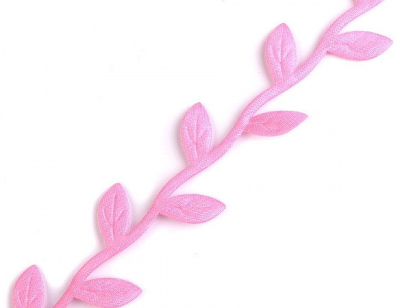 Saténový prýmek šíře 25 mm listy