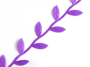 Saténový prýmek šíře 25 mm listy