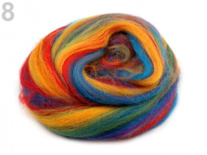 Melírované ovčí rouno 20 g česané