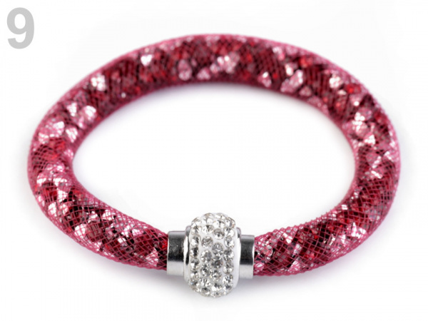 Dutinkový náramek se štrasem