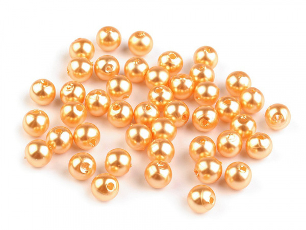 Plastové voskové korálky / perly Glance Ø6 mm