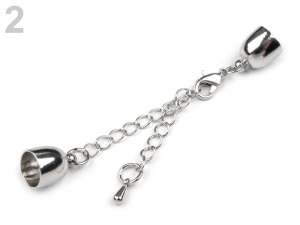 Karabinka s prodlužovacím řetízkem a koncovkami Ø8 mm