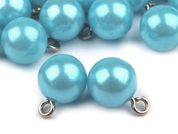 Plastové korálky / perly s očkem 10 mm