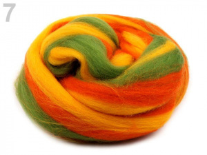 Melírované ovčí rouno 20 g česané