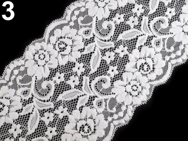 Elastická krajka / vsadka / běhoun šíře 15 cm