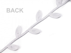 Saténový prýmek šíře 25 mm listy