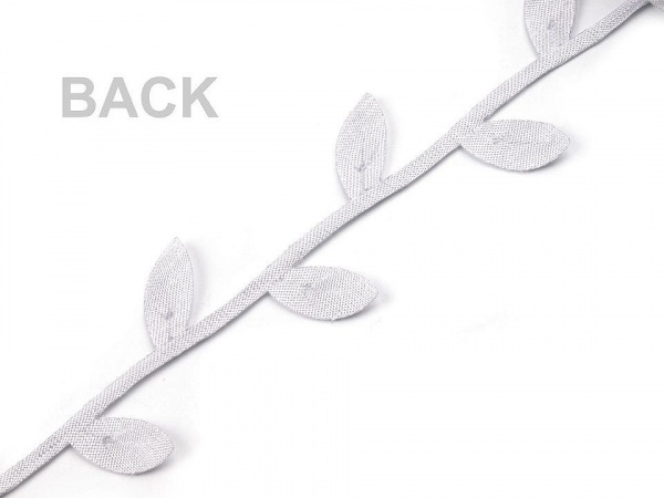 Saténový prýmek šíře 25 mm listy