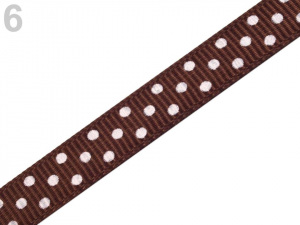 Rypsová stuha  s puntíky šíře 10 mm