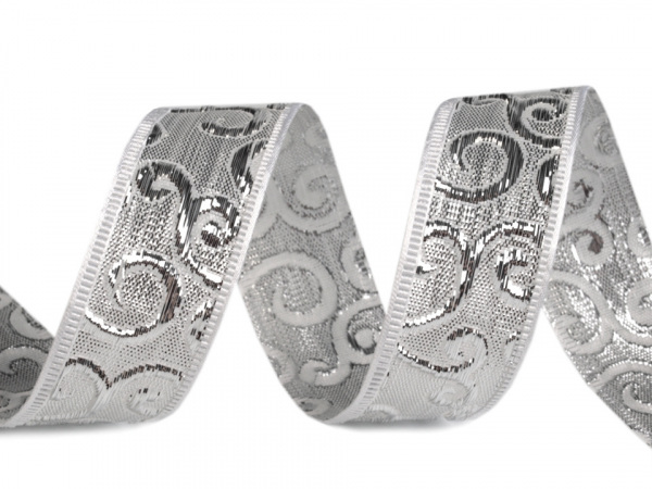 Stuha s lurexem šíře 25 mm