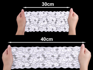 Elastická krajka / vsadka / běhoun šíře 16 cm