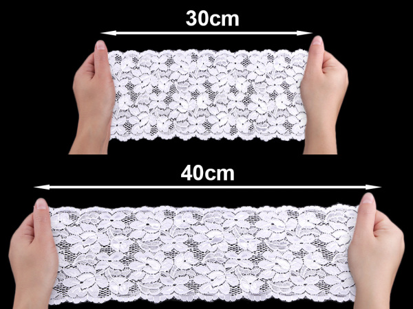 Elastická krajka / vsadka / běhoun šíře 16 cm