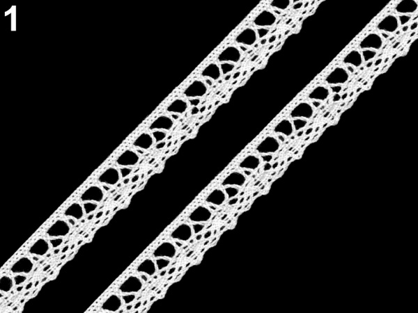 Bavlněná krajka šíře 15 mm paličkovaná