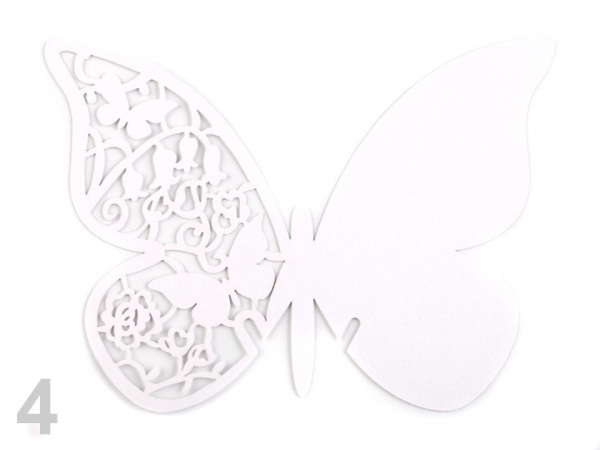 Jmenovka na skleničky motýl