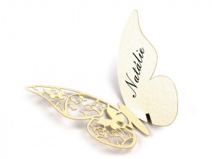 Jmenovka na skleničky motýl