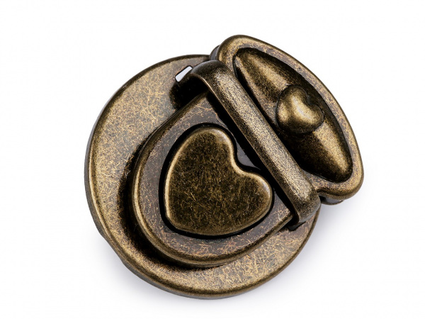 Sada zapínání na kabelku 30x32 mm srdce