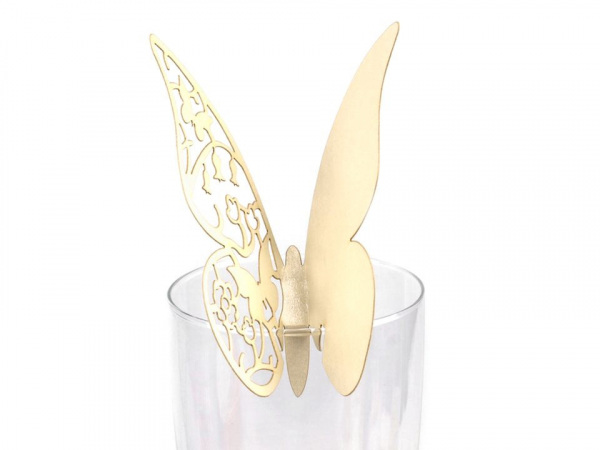 Jmenovka na skleničky motýl