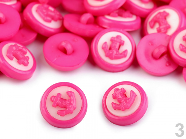 Knoflík dětský velikost 22" kotva