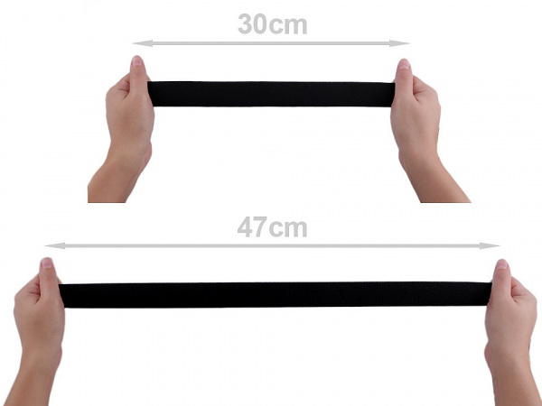 Pruženka hladká, měkká šíře 30 mm tkaná