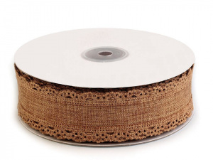 Stuha imitace juty šíře 35 mm s výsekem