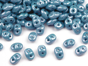 Dvoudírkový rokajl Matubo SuperDuo perleť 2,5x5 mm