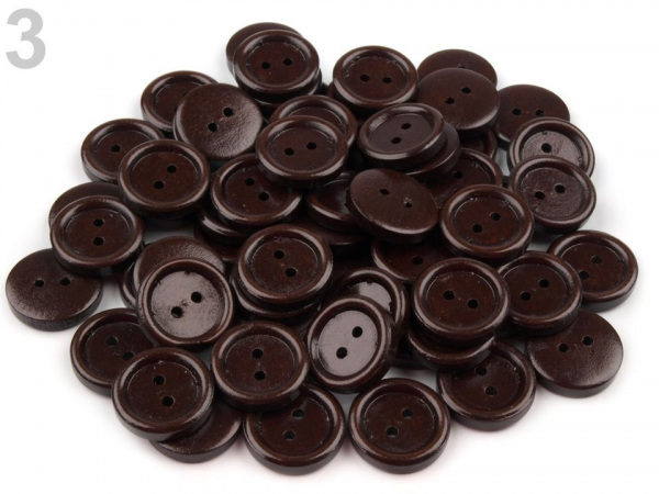 Dřevěný knoflík dvoudírkový velikost 32"