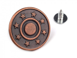 Riflový knoflík Jeans velikost 32"