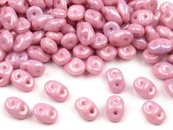 Dvoudírkový rokajl Matubo SuperDuo perleť 2,5x5 mm