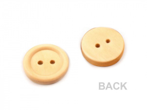 Dřevěný knoflík dvoudírkový velikost 32"