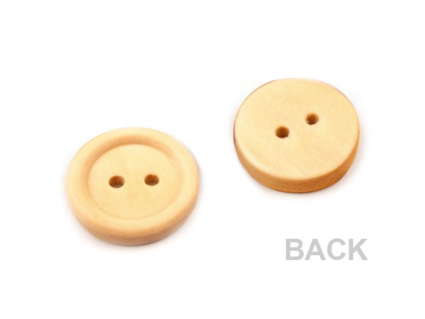 Dřevěný knoflík dvoudírkový velikost 32"