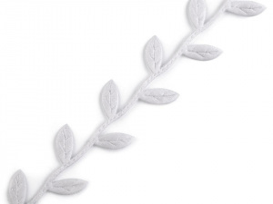 Saténový prýmek šíře 25 mm listy