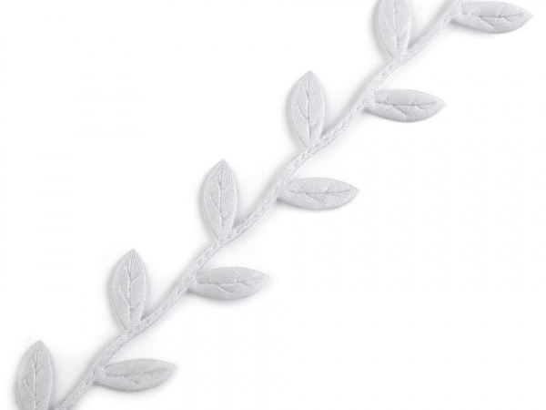 Saténový prýmek šíře 25 mm listy