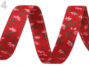 Oboustranná stuha květy šíře 10 mm