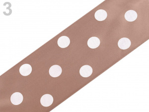 Saténová stuha s puntíky šíře 51 mm