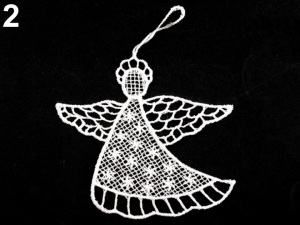 Krajková dekorace anděl