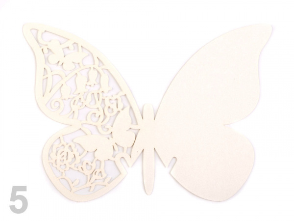 Jmenovka na skleničky motýl