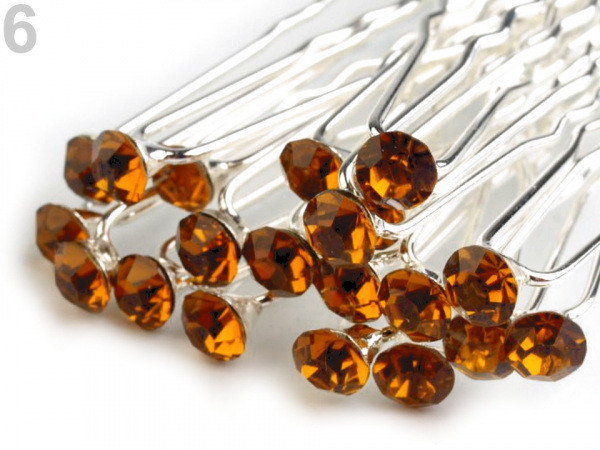 Štrasová vlásenka s kamínkem Ø6 a 8 mm