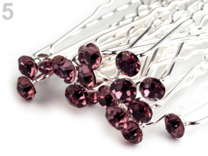 Štrasová vlásenka s kamínkem Ø6 a 8 mm