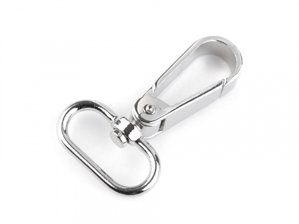 Kovová karabina s obrtlíkem průvlek 25 mm