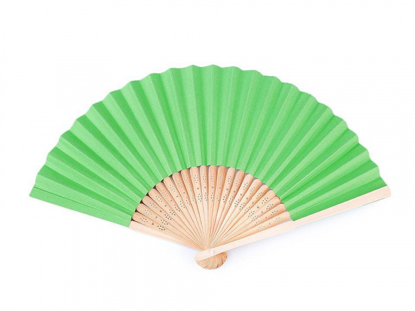 Vějíř papírový k domalování 21x36 cm