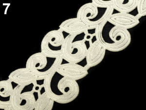 Saténový prýmek šíře 22 mm vysekávaný vzor