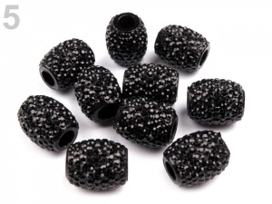 Plastové korálky s velkým průvlekem 13x15 mm