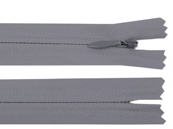 Spirálový zip skrytý šíře 3 mm délka 50 cm