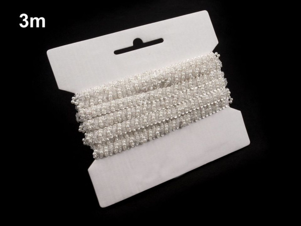 Prýmek šíře 10 mm s perlami