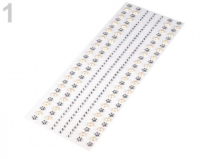 Samolepicí dekorace kamínky a perly na lepicím proužku