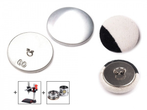 Knoflík na potahování celokovový velikost 60"