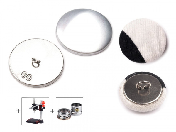 Knoflík na potahování celokovový velikost 60"