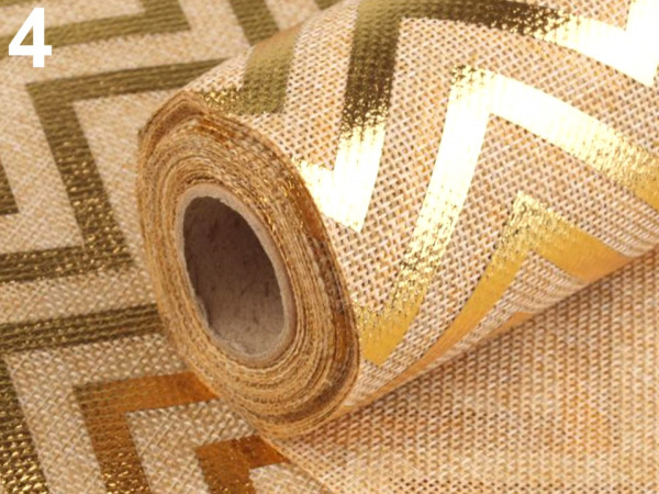 Imitace juty šíře 36 cm chevron